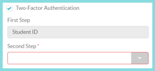 Screenshot of the Two-Factor Authentication modal as described on this page.