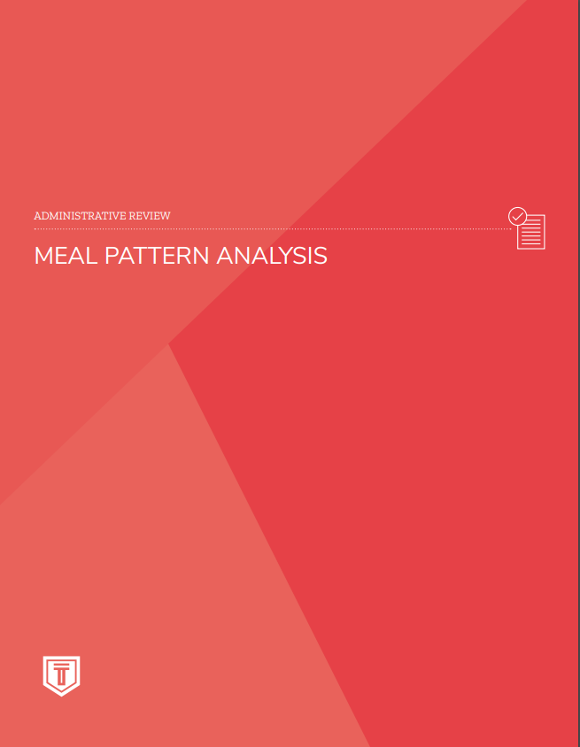 Administrative Review Meal Pattern Analysis Report section title page