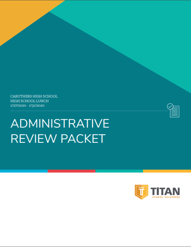 Administrative Review Packet title page