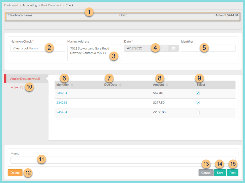 Screenshot of Add New Check modal as discussed on this page.