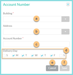 A screenshot of the account number modal as described on this page.