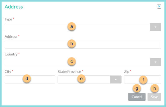 Screenshot of adding a new address as described on this page.