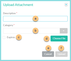 A screenshot of the upload new attachment modal as described on this page.