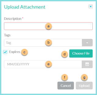 A screenshot of the Add New Attachment modal as described on this page.