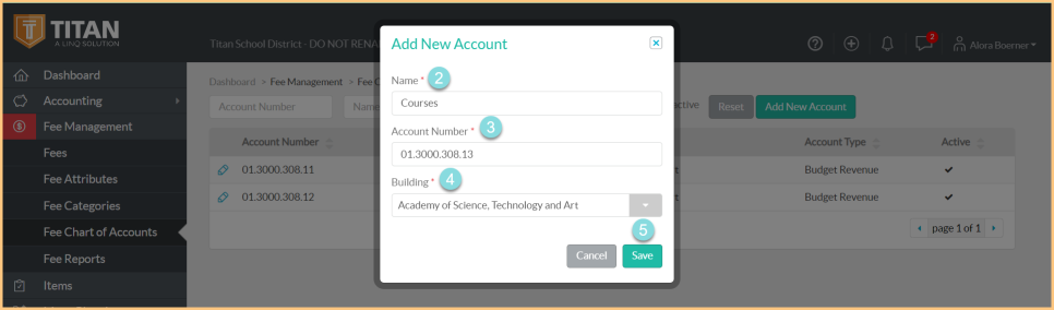 A screenshot of the add new account modal as described on this page.