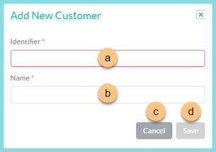 Screenshot of the Add New Customer modal as described on this page.