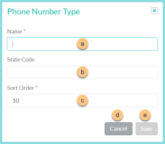 Screenshot of the add new phone number modal as described on this page.