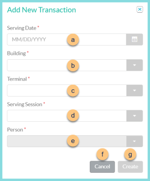 A screenshot of the add new transaction screen as described on this page.