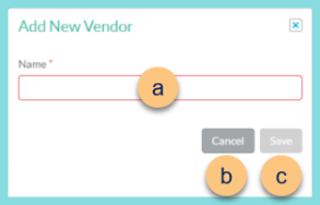 A screenshot of the add new vendor modal as described on this page.