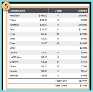 Screenshot of the Building and Sales Reconciliation Report Reconciliation section as described on this page.