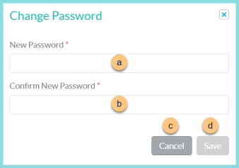 Screenshot of the form to change a user's password