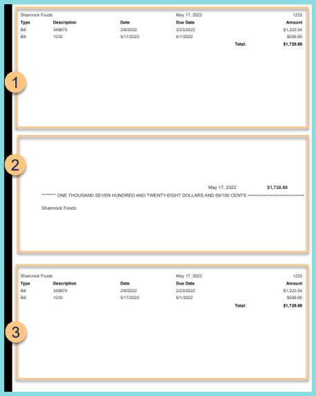 A screenshot of an example check report as described on this page.