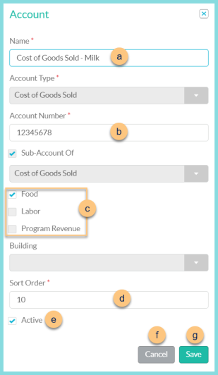 A screenshot of the account modal as described on this page.