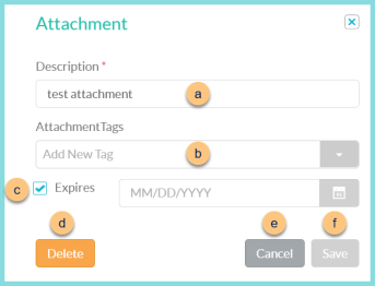 A screenshot of editing existing attachment details as described on this page.