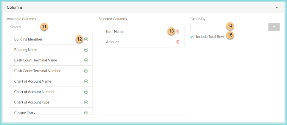 Screenshot of the available columns as described on this page.
