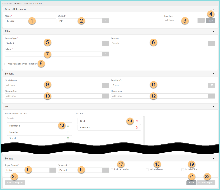Screenshot of ID Card settings