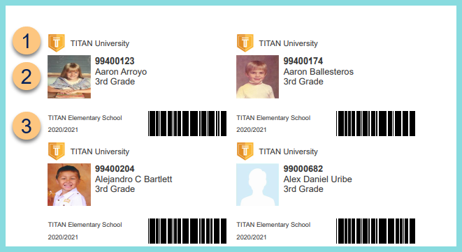 Screenshot of the ID Card output as descibed on this page.