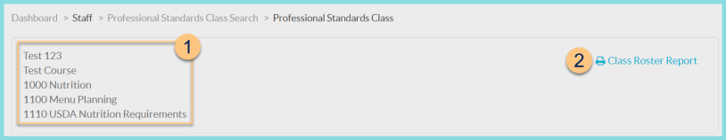 Screenshot of the Individual Class screen as described on this page.