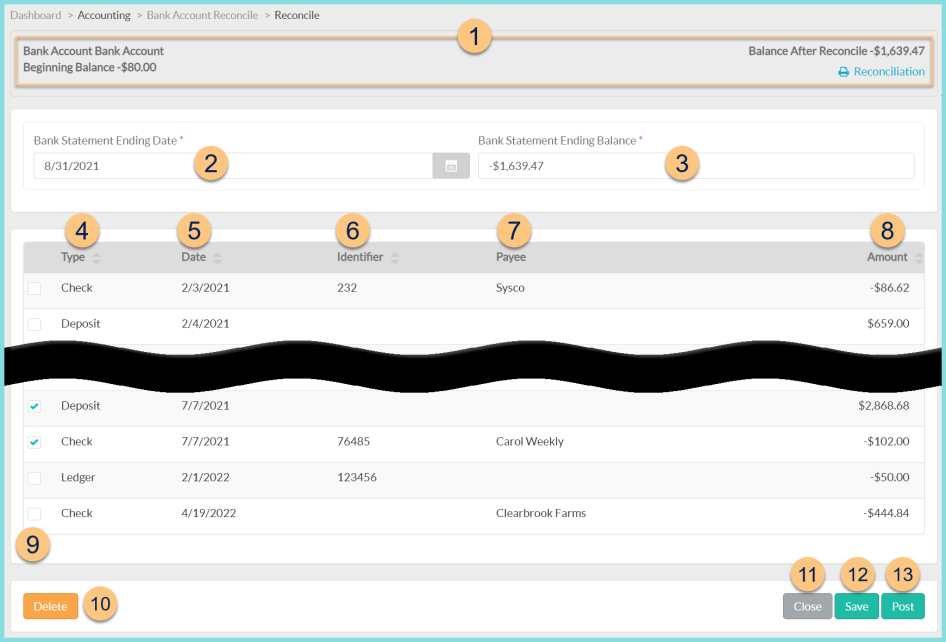 Screenshot of the Individual Reconciliation as described on this page.