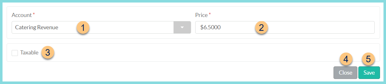 A screenshot of the item invoice tab as described on this page.