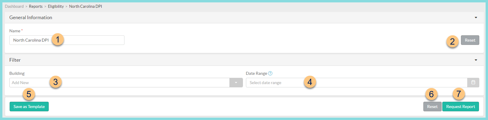A screenshot showing how to execute the NC DPI extract as described on this page.