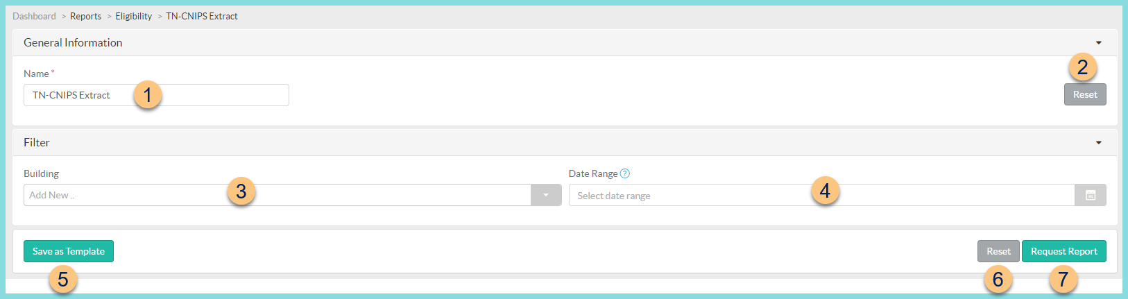 A screenshot of the TN - CNIPS Extract configuration as described on this page.