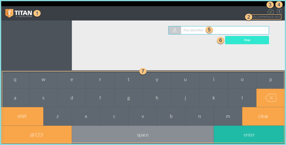 Screenshot of the Unlicenses POS device as described on this page.